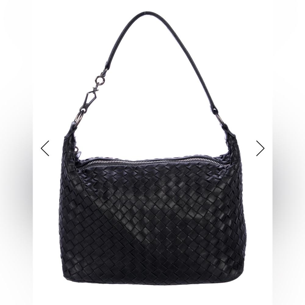 Genuine Bottega Veneta Black Shoulder Bag